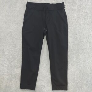 Athleta Flux Ankle Sweatpants Black Drawstring Waist Women's Pants Pockets | S